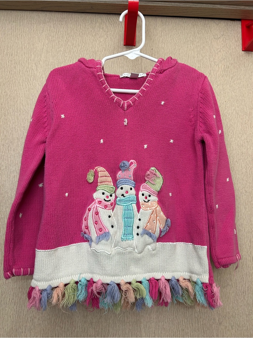 Maggie & Zoe - Pink Winter Sweater with Hood - Size 4